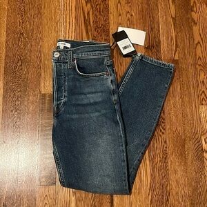 NWT Re/Done Women’s Mid 90’s High Rise Ankle Crop Jeans Size 26